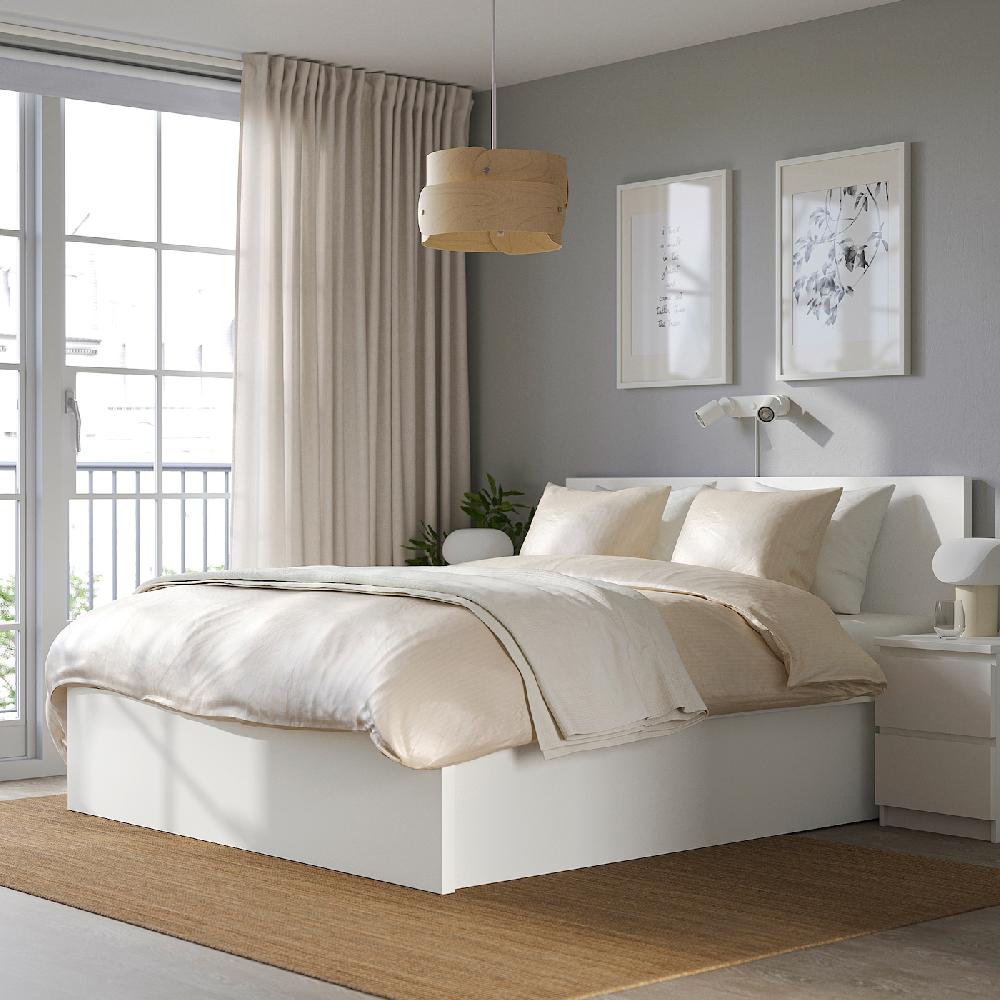IKEA MALM Bettgestell mit Aufbewahrung weiß 140x200 cm Im Verkauf