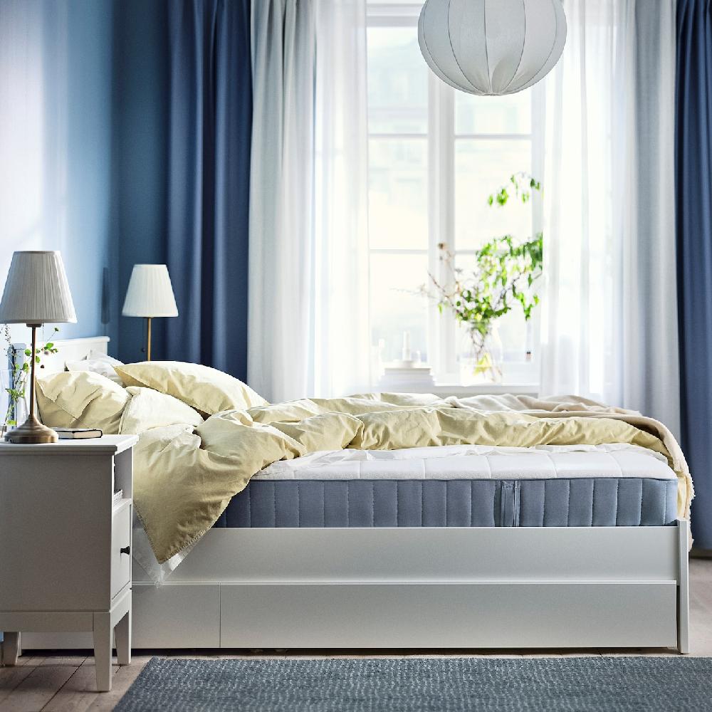 IKEA VESTERÖY Taschenfederkernmatratze mittelfest/hellblau 140x200 cm zollfrei