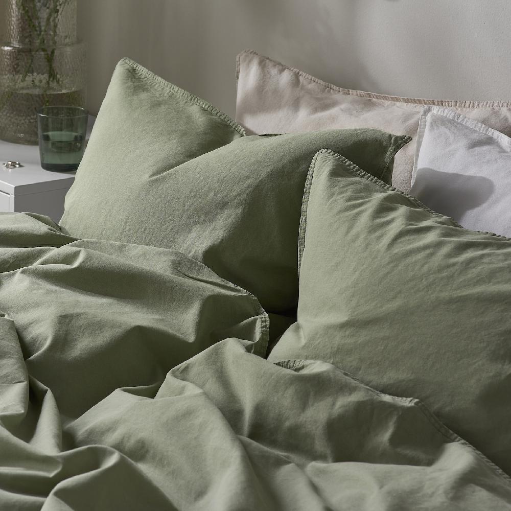 IKEA ÄNGSLILJA Bettwäsche-Set 2-teilig graugrün 140x200/80x80 cm Meist gekauft