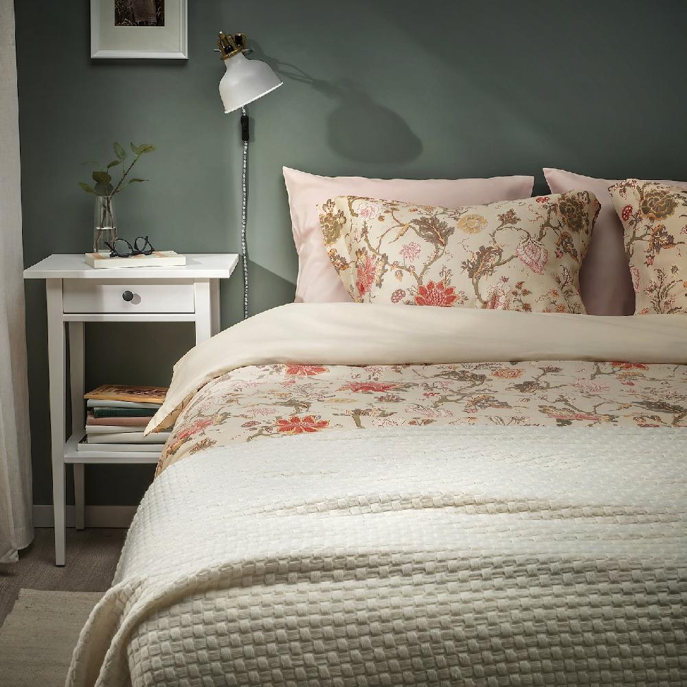 IKEA NÄSSELKLOCKA Bettwäsche-Set 2-teilig helles Graubeige/bunt 140x200/80x80 cm Limitierter Zeitrabatt