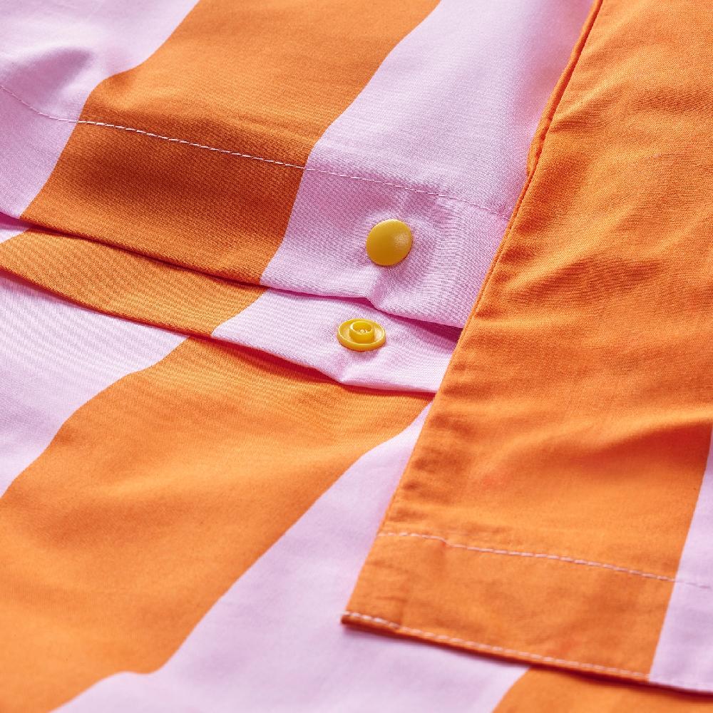 IKEA SLÅNHÖSTMAL Bettwäsche-Set 2-teilig orange/rosa/gestreift 140x200/80x80 cm Fabrik Onlineshop