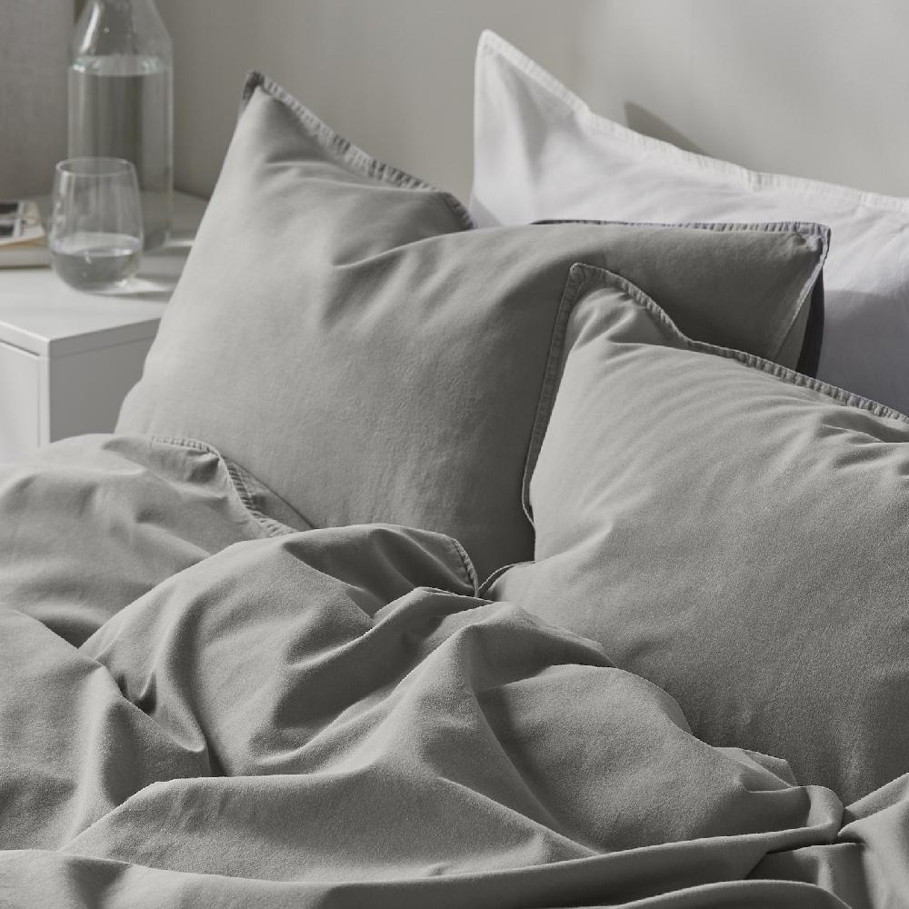 IKEA ÄNGSLILJA Bettwäsche-Set 2-teilig grau 140x200/80x80 cm Günstig kaufen