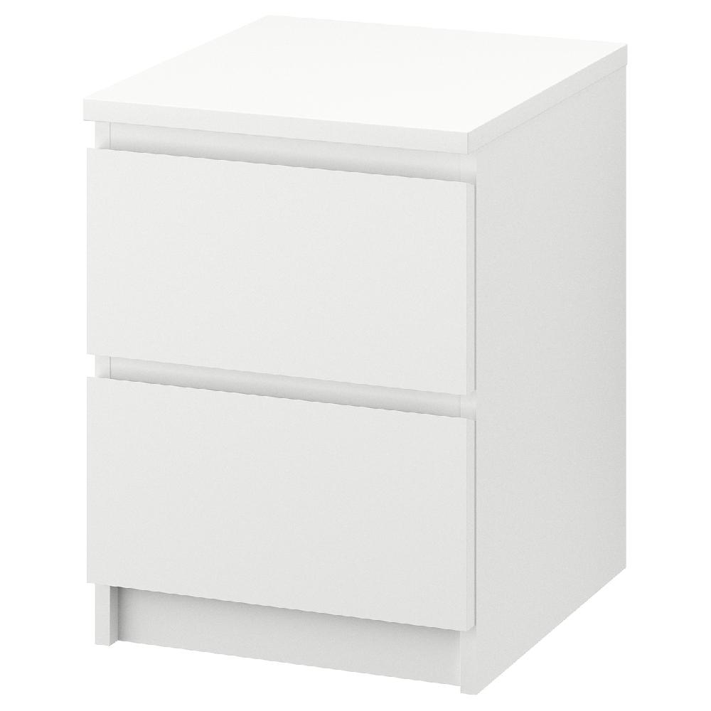 IKEA MALM Kommode mit 2 Schubladen weiß 40x55 cm