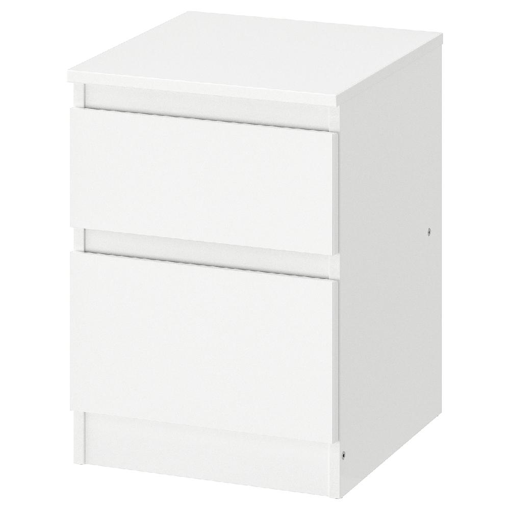 IKEA KULLEN Kommode mit 2 Schubladen weiß 35x49 cm