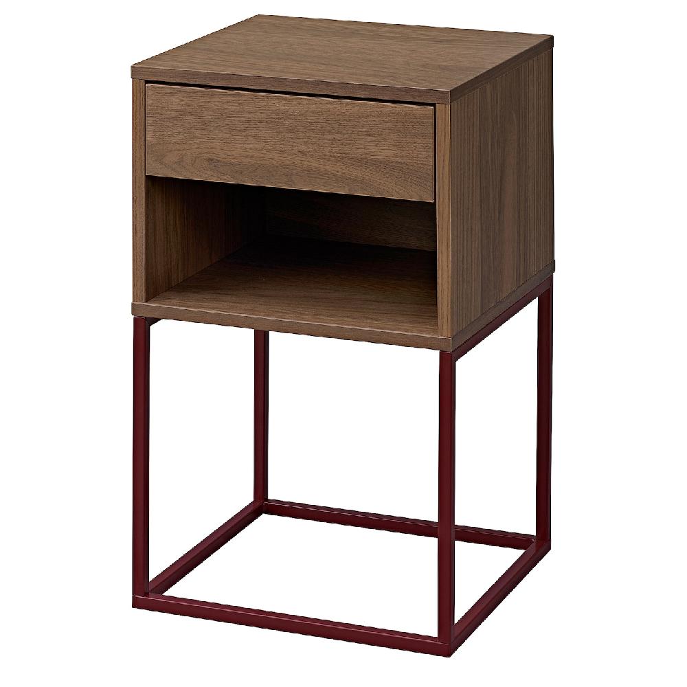 IKEA VIKHAMMER Ablagetisch Nussbaumfurnier 40x39 cm