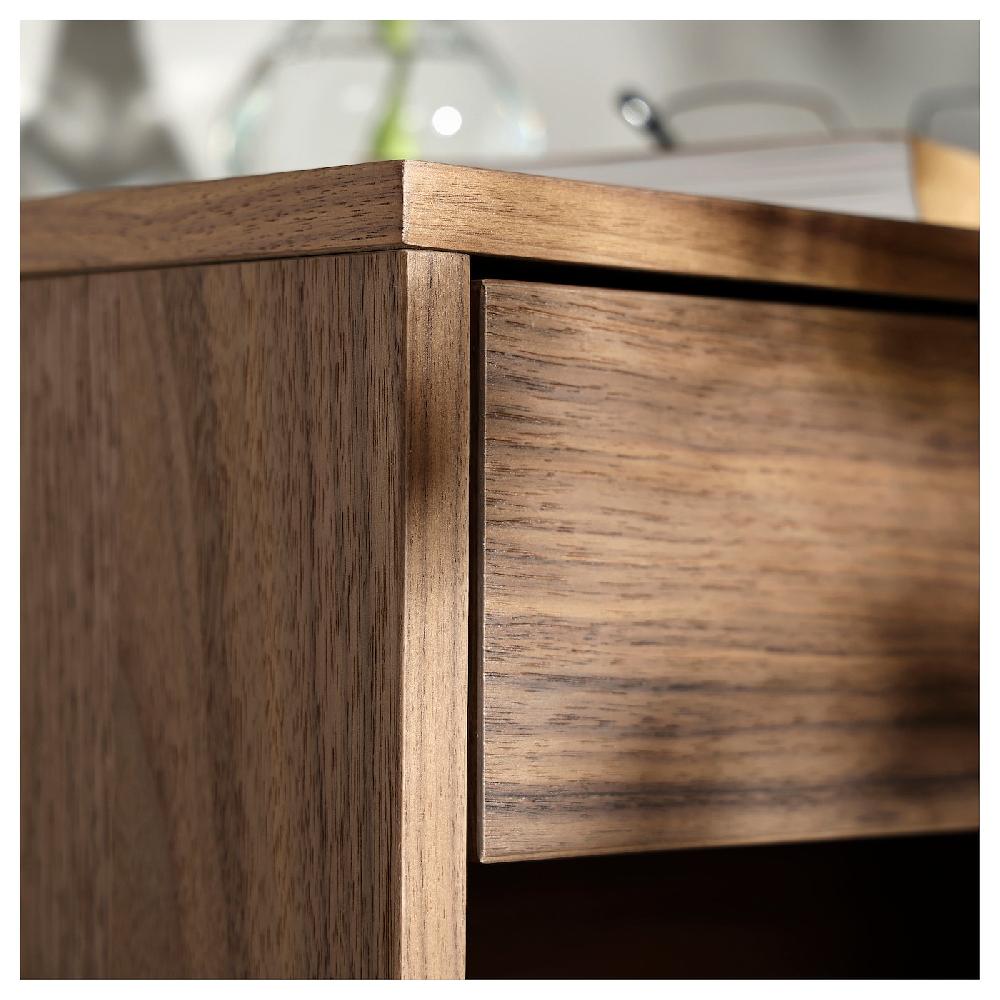 IKEA VIKHAMMER Ablagetisch Nussbaumfurnier 40x39 cm Begrenztes Angebot