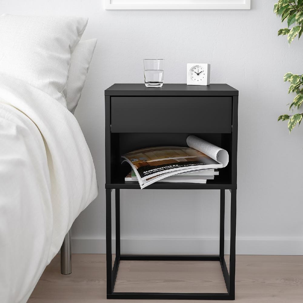 IKEA VIKHAMMER Ablagetisch schwarz 40x39 cm Online Shopping