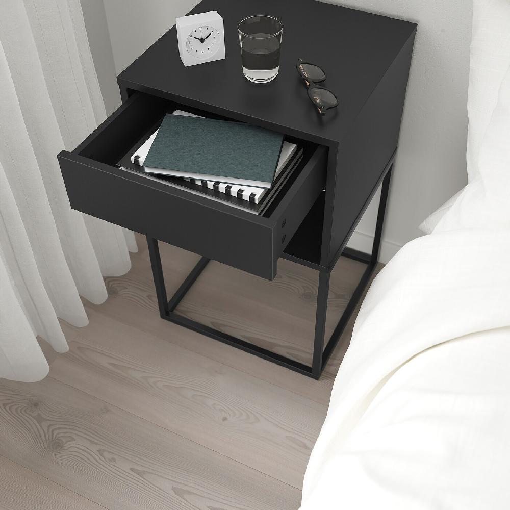 IKEA VIKHAMMER Ablagetisch schwarz 40x39 cm Online Shopping