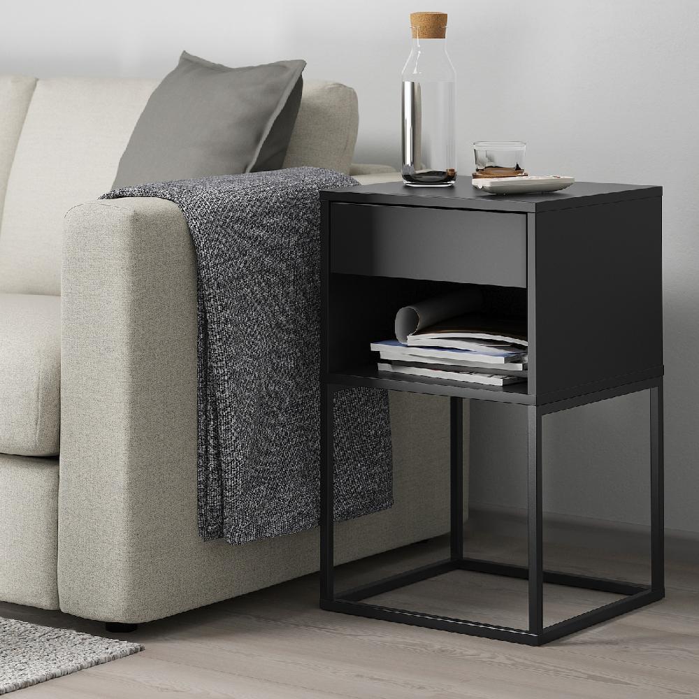 IKEA VIKHAMMER Ablagetisch schwarz 40x39 cm Online Shopping
