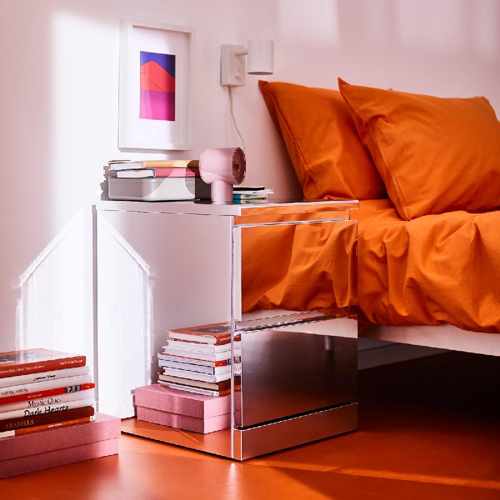 IKEA MALM Kommode mit 2 Schubladen Spiegeleffekt 40x55 cm Vatertagsangebot
