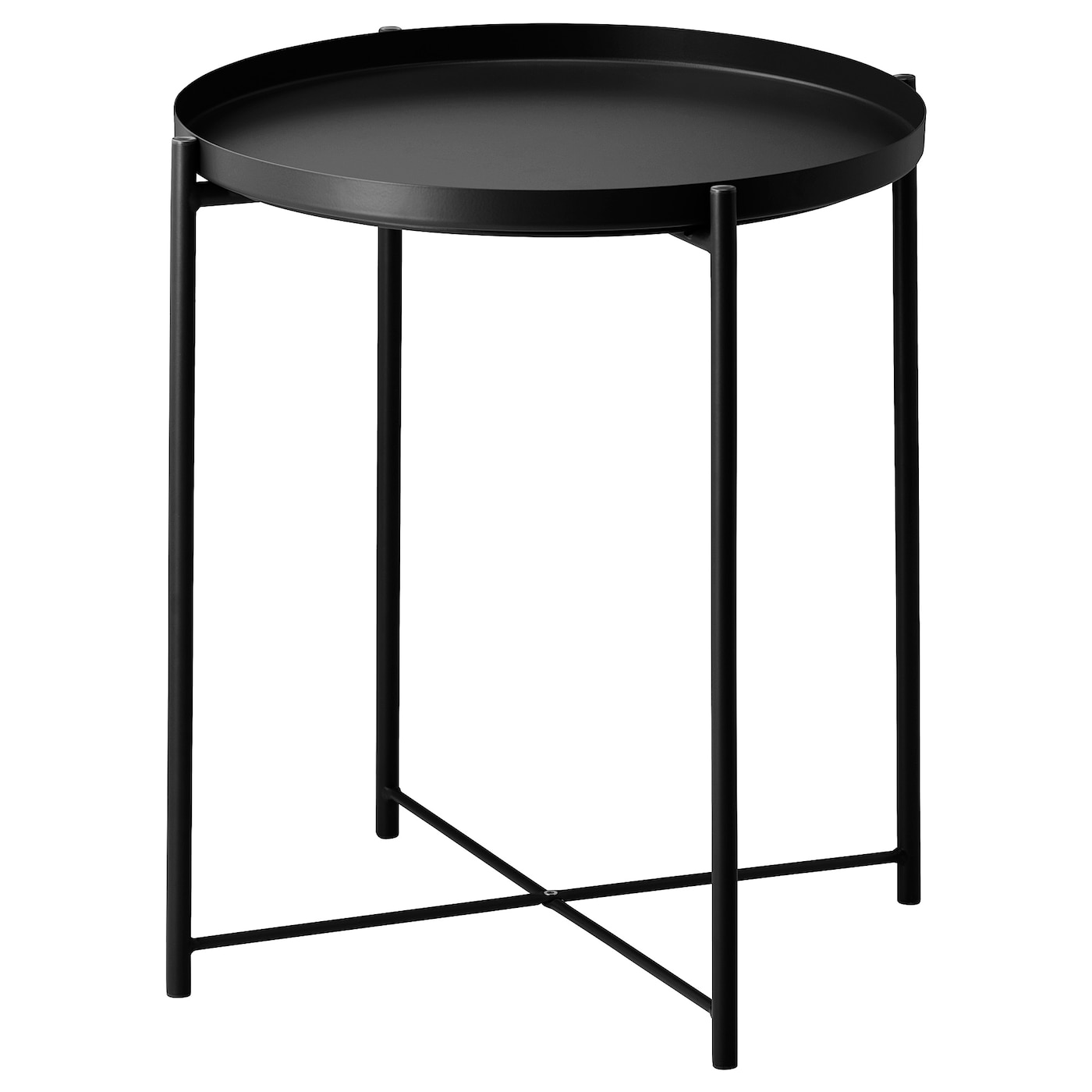 IKEA GLADOM Tabletttisch schwarz 45x53 cm