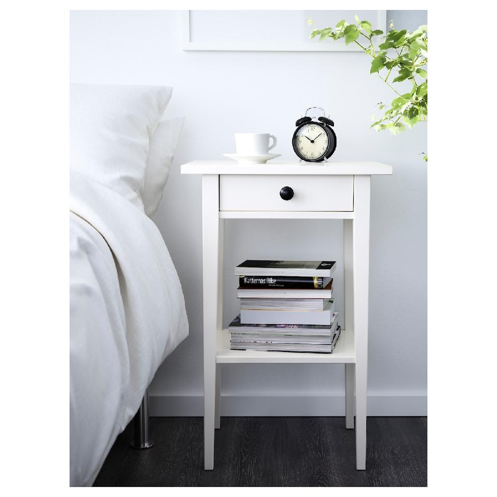 IKEA HEMNES Ablagetisch weiß gebeizt 46x35 cm Exklusive Angebote