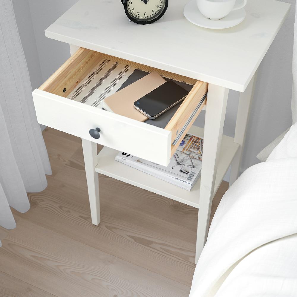 IKEA HEMNES Ablagetisch weiß gebeizt 46x35 cm Exklusive Angebote