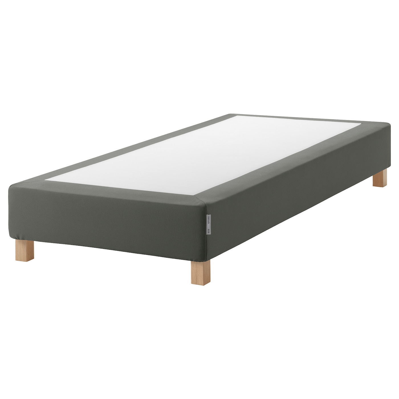 IKEA ESPEVÄR Boxspring mit Beinen dunkelgrau 90x200 cm