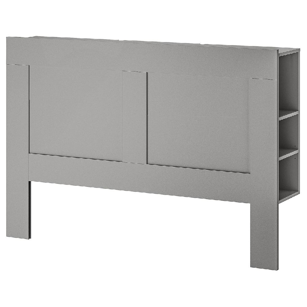 IKEA BRIMNES Kopfteil mit Ablage grau 140 cm