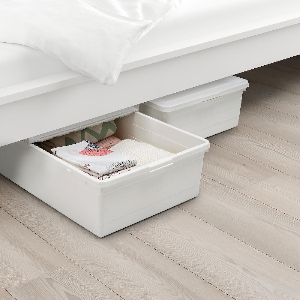 IKEA SOCKERBIT Box mit Deckel weiß 50x77x19 cm Speichern exportieren
