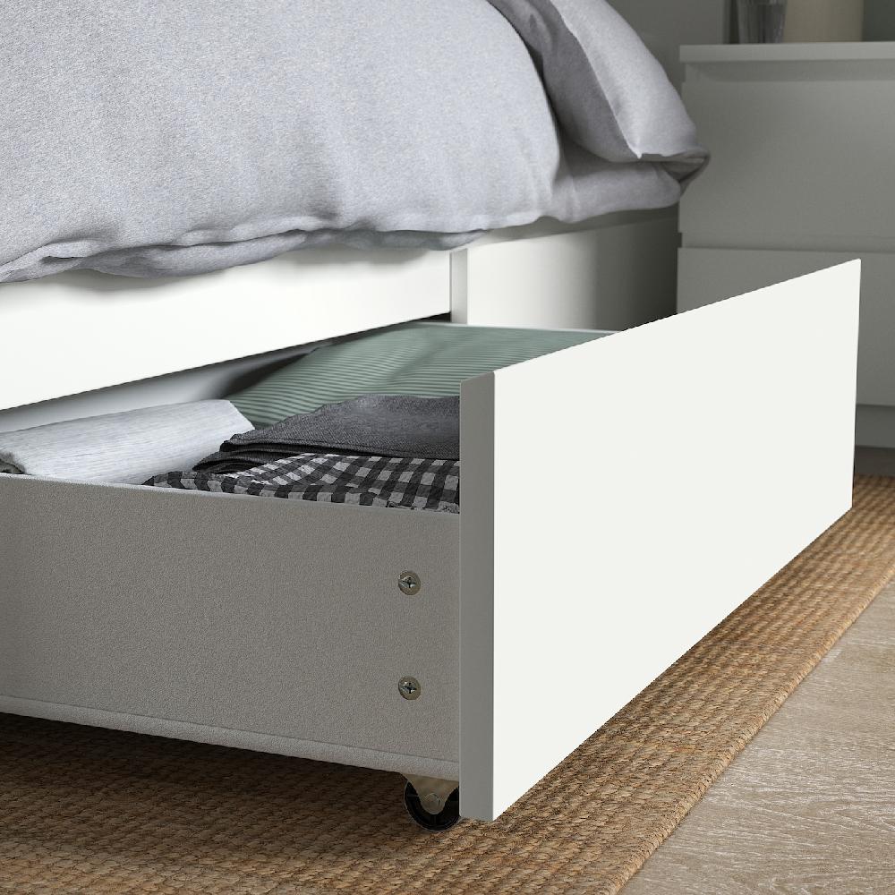 IKEA MALM Bettkasten für Bettgestell hoch weiß 200 cm 50% Rabatt für begrenzte Zeit