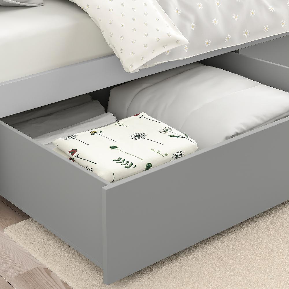 IKEA SMYGA Bettkasten hellgrau 99x91x29 cm Online