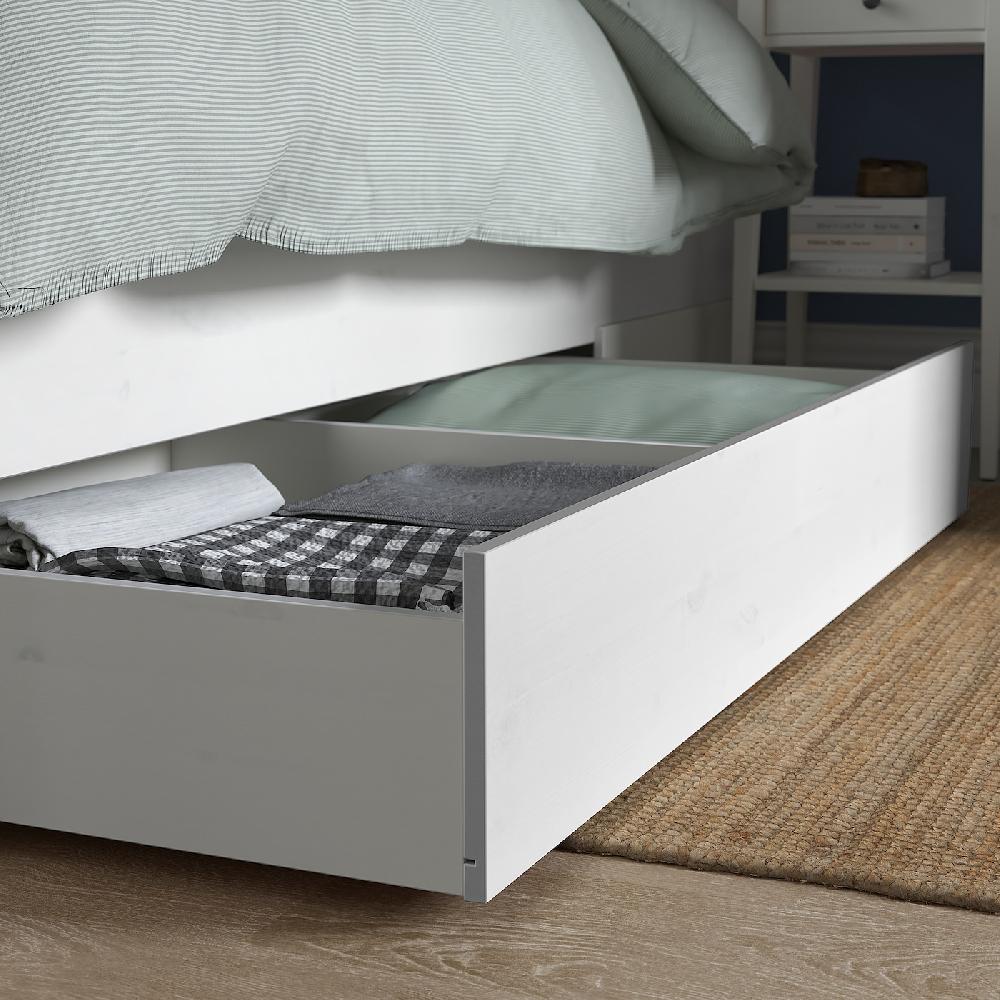 IKEA HEMNES Bettkasten 2er-Set weiß gebeizt 200 cm Outlet