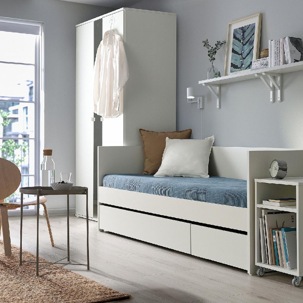 IKEA VIHALS Bettkasten 2er-Set weiß 200 cm Auslauf