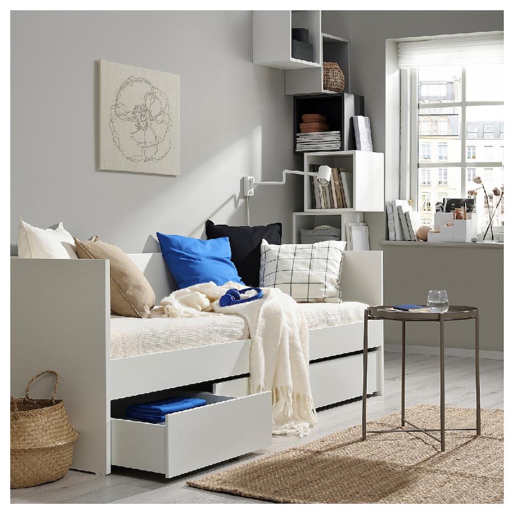 IKEA VIHALS Bettkasten 2er-Set weiß 200 cm Auslauf