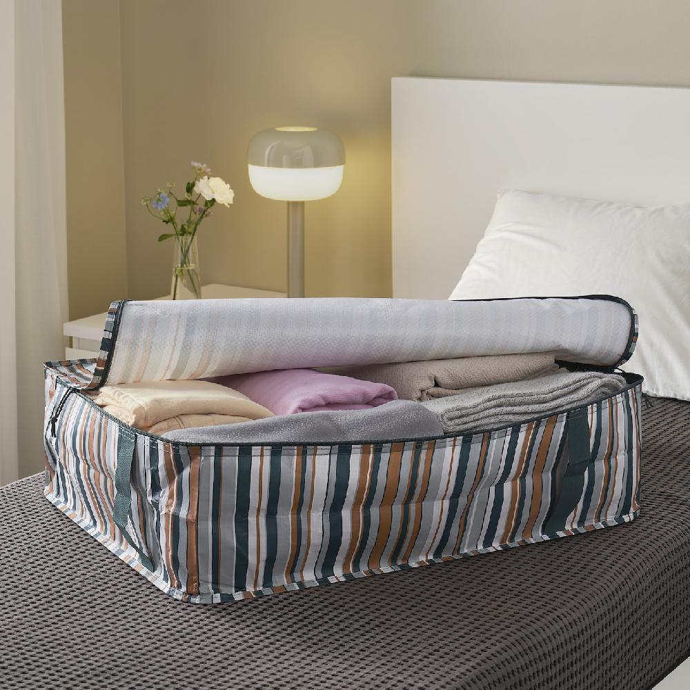 IKEA SÄCKKÄRRA Tasche bunt Streifen 69x51x19 cm Schlussverkauf