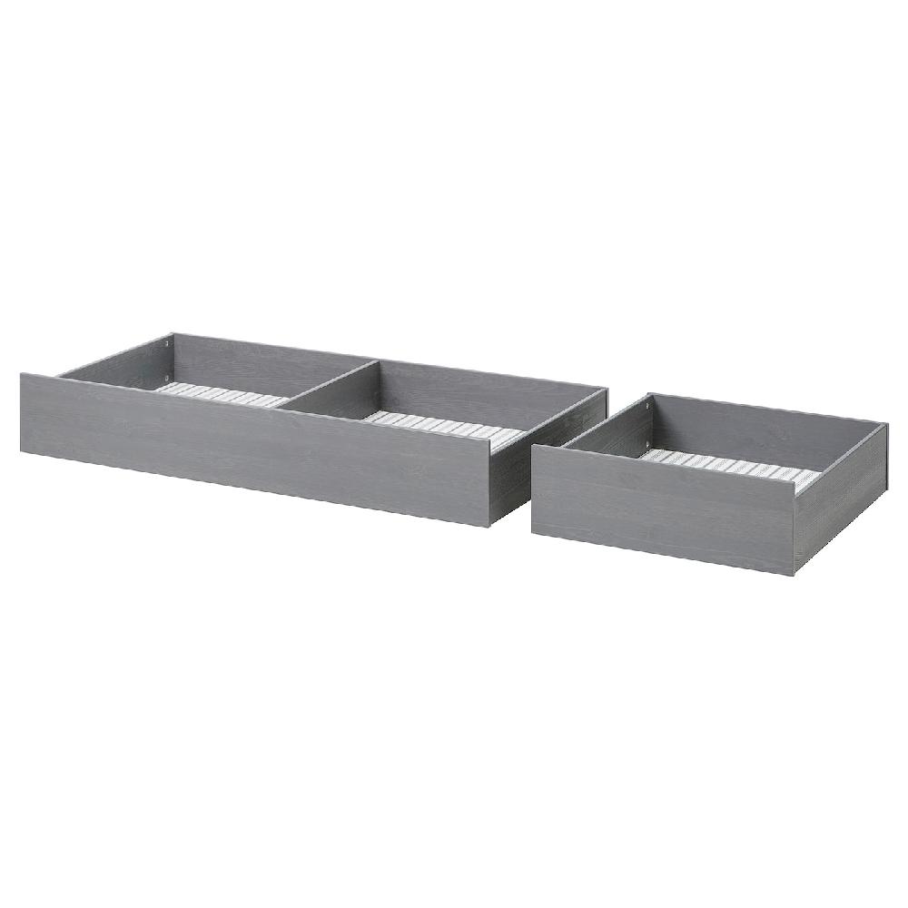 IKEA HEMNES Bettkasten 2er-Set grau lasiert 200 cm