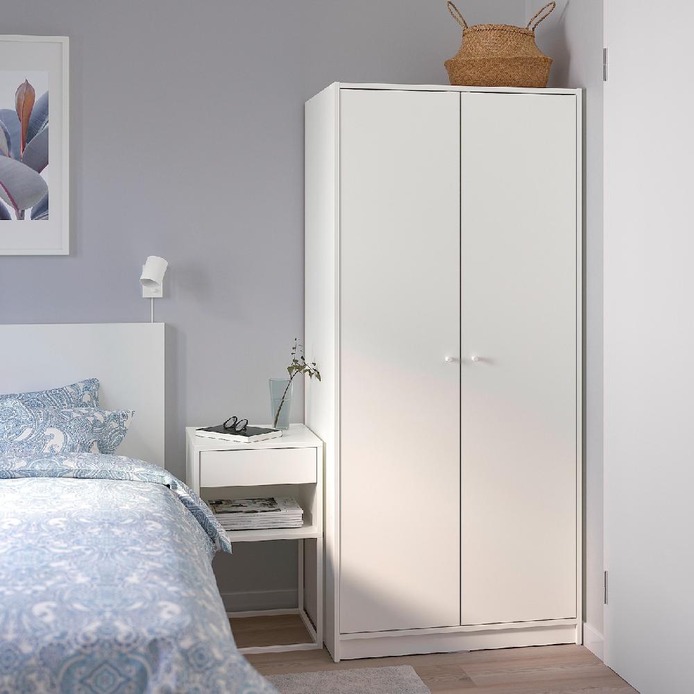 IKEA KLEPPSTAD Schrank mit 2 Türen weiß 79x176 cm Exklusive Angebote