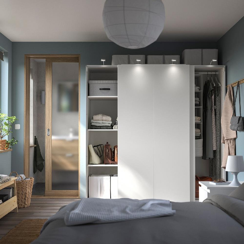 IKEA PAX / HASVIK Kleiderschrank weiß/weiß 200x66x201 cm Große Rabatte