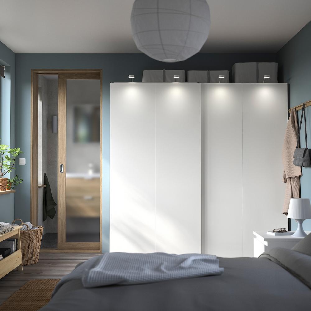 IKEA PAX / HASVIK Kleiderschrank weiß/weiß 200x66x201 cm Große Rabatte