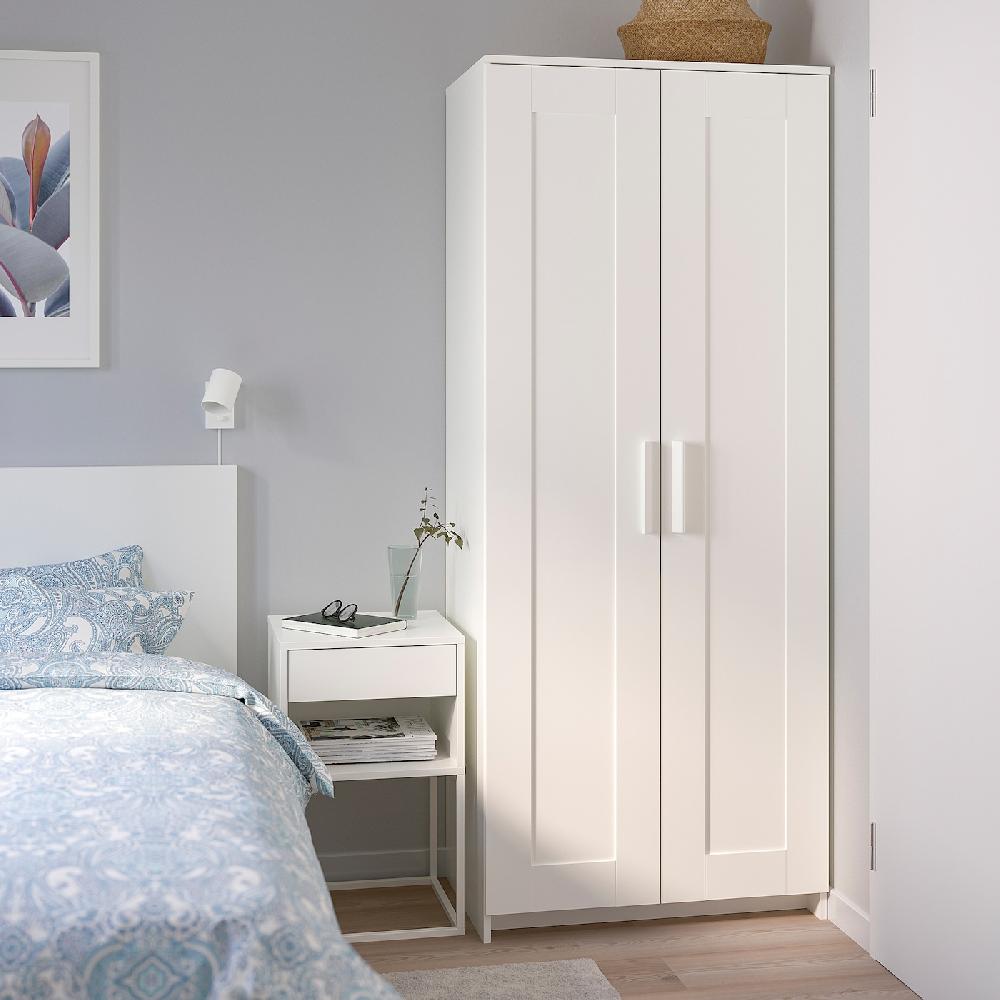 IKEA BRIMNES Kleiderschrank 2-türig weiß 78x190 cm Saisonale Angebote