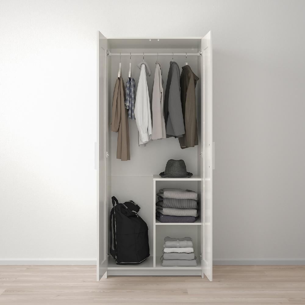 IKEA BRIMNES Kleiderschrank 2-türig weiß 78x190 cm Saisonale Angebote