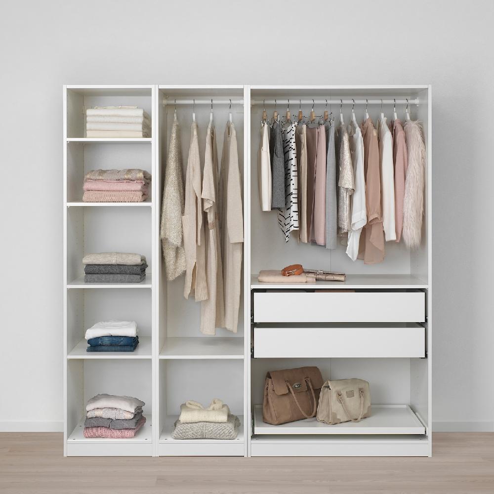IKEA PAX / FLISBERGET Kleiderschrank weiß/hellbeige 200x60x201 cm Räumungsverkauf
