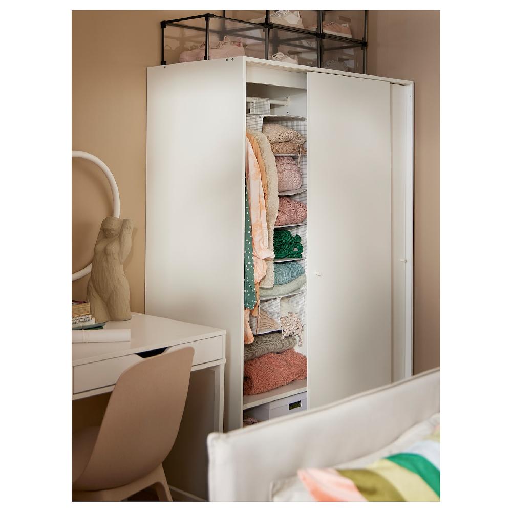 IKEA KLEPPSTAD Kleiderschrank mit Schiebetüren weiß 117x176 cm Riesige Ersparnisse