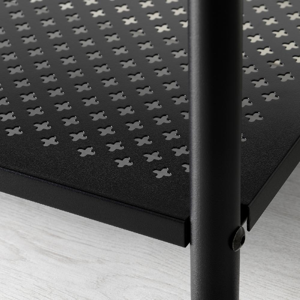 IKEA PINNIG Garderobenständer mit Bank schwarz 193x37x90 cm Tiefpreis