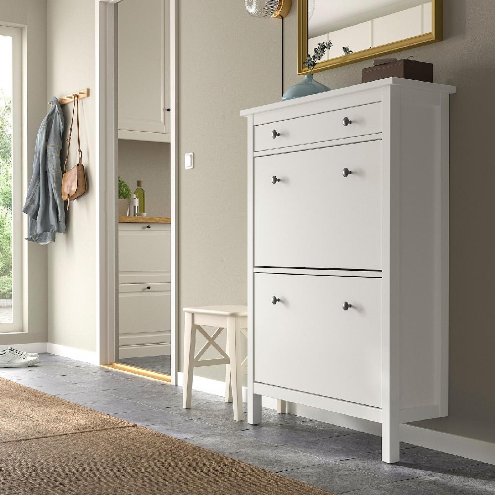 IKEA HEMNES Schuhschrank 2fach weiß 89x30x127 cm Letzter Tag