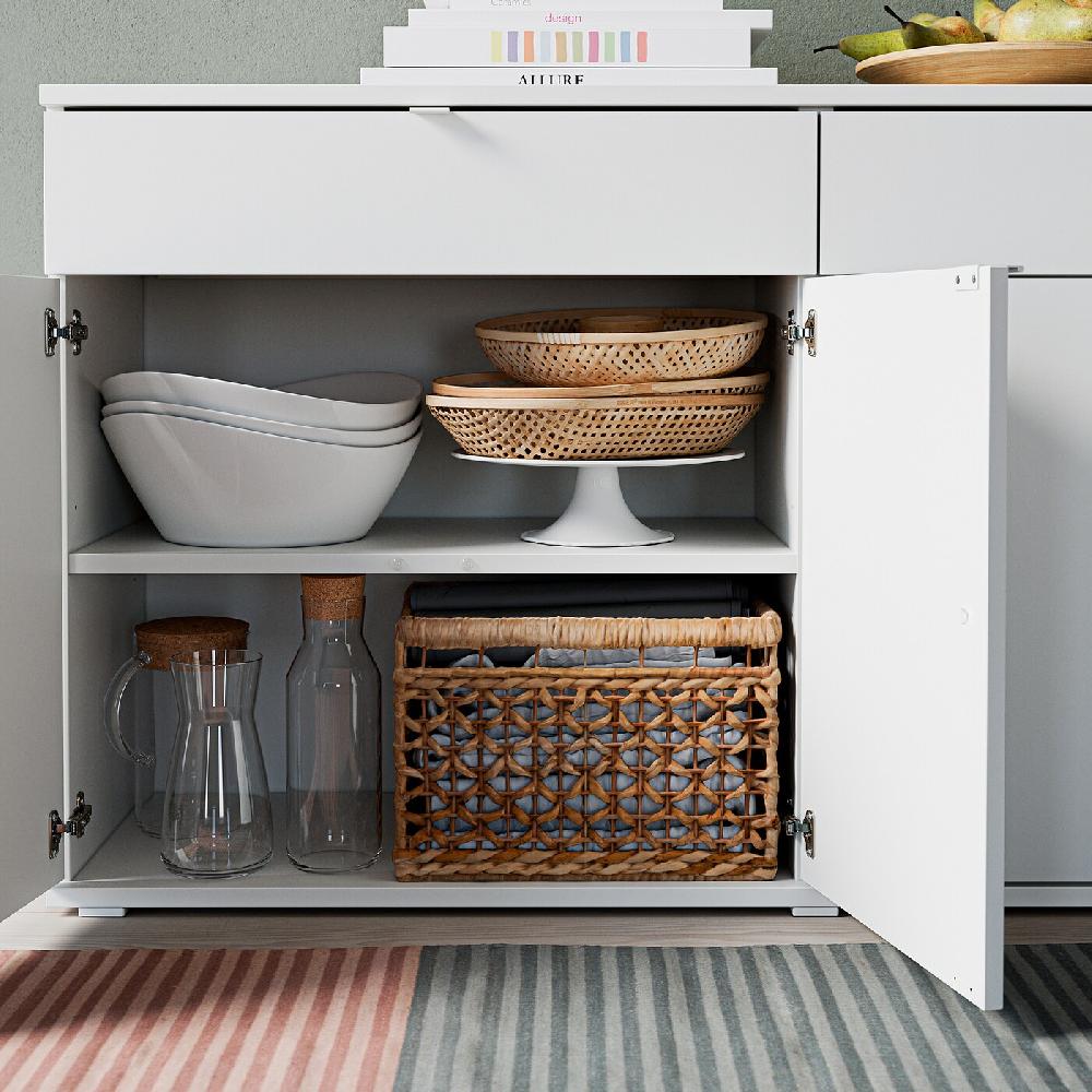 IKEA VIHALS Sideboard weiß 140x37x75 cm Bis zu 50% Rabatt