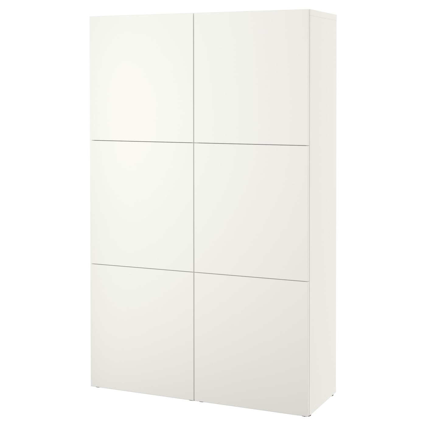 IKEA BESTÅ Aufbewahrung mit Türen weiß/Lappviken weiß 120x42x193 cm