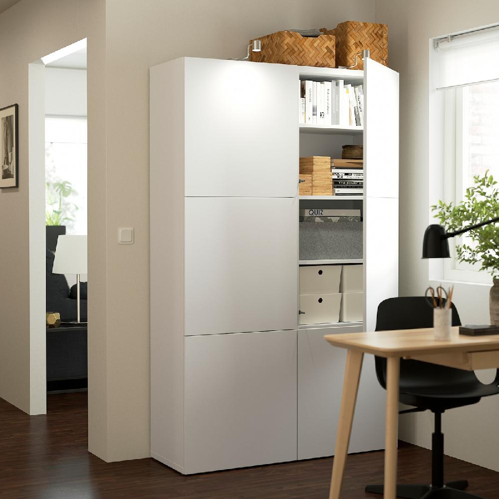 IKEA BESTÅ Aufbewahrung mit Türen weiß/Lappviken weiß 120x42x193 cm Bis zu 65% Rabatt
