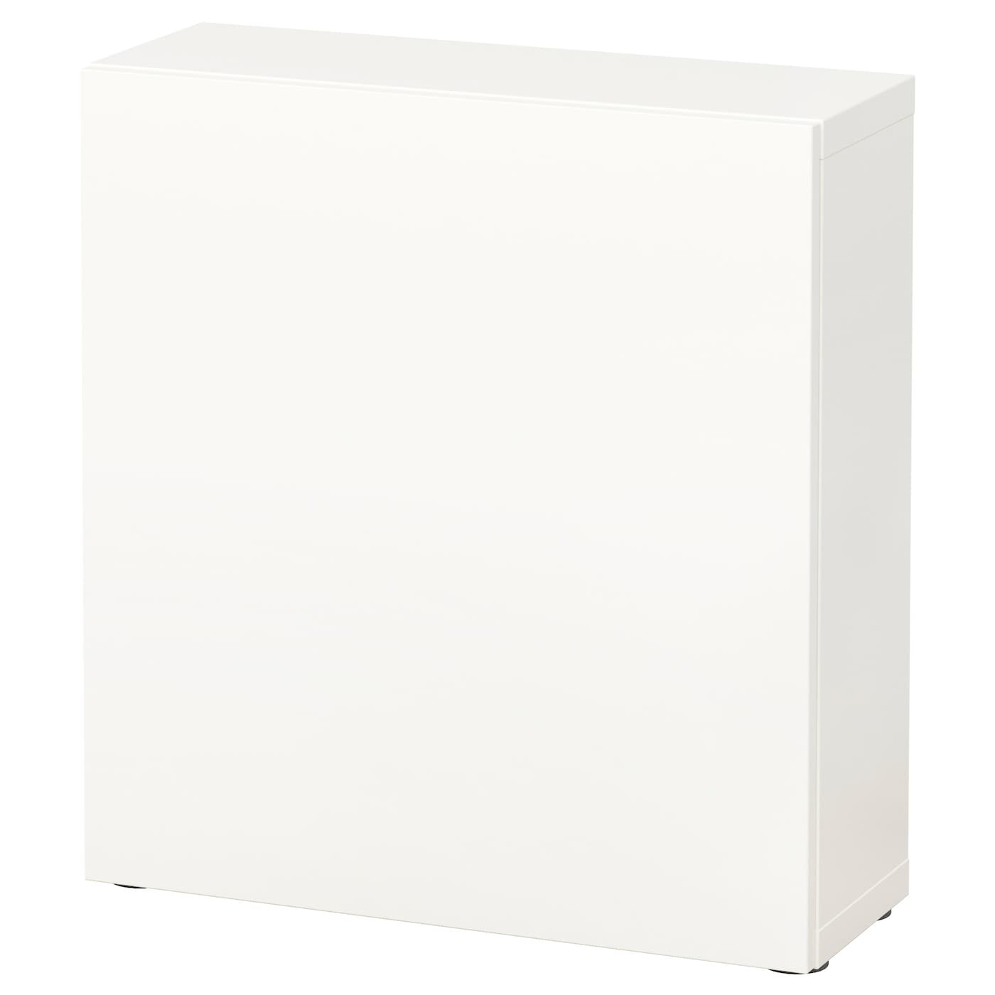 IKEA BESTÅ Regal mit Tür weiß/Lappviken weiß 60x22x64 cm