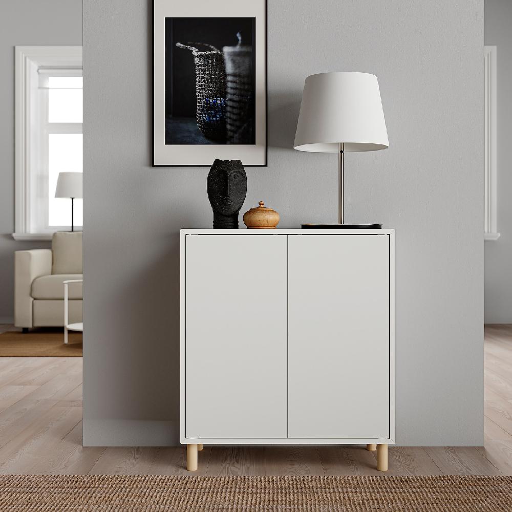 IKEA EKET Schrankkombination/Beine weiß/Holz 70x35x80 cm Sonderangebot der Fabrik