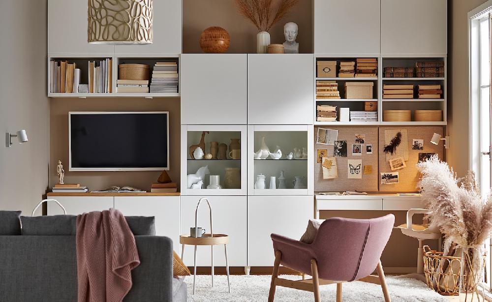 IKEA BESTÅ Vitrine weiß Lappviken/Sindvik Klarglas weiß 120x42x193 cm Nur noch ein Tag übrig
