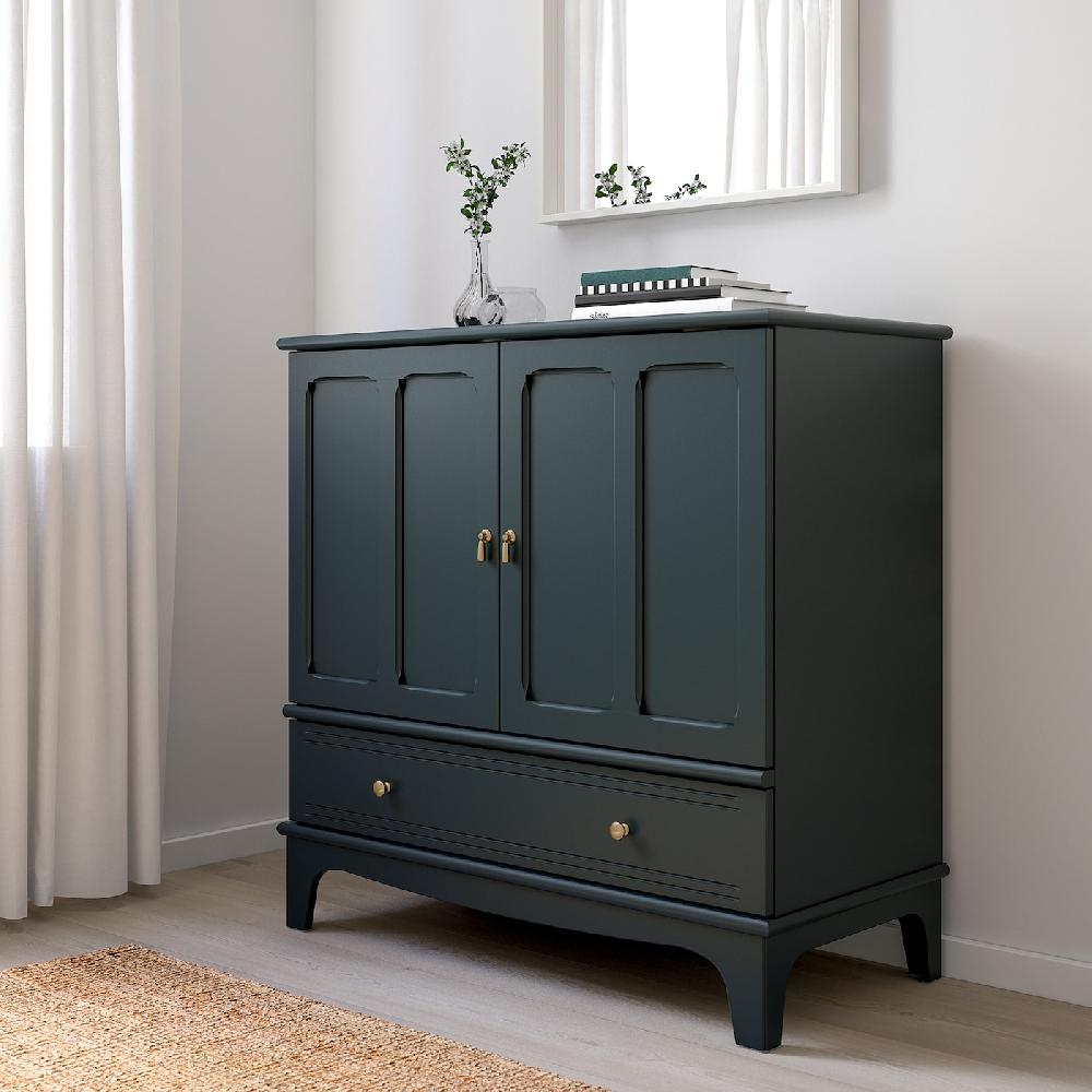 IKEA LOMMARP Schrank dunkel blaugrün 102x101 cm Riesige Rabatte