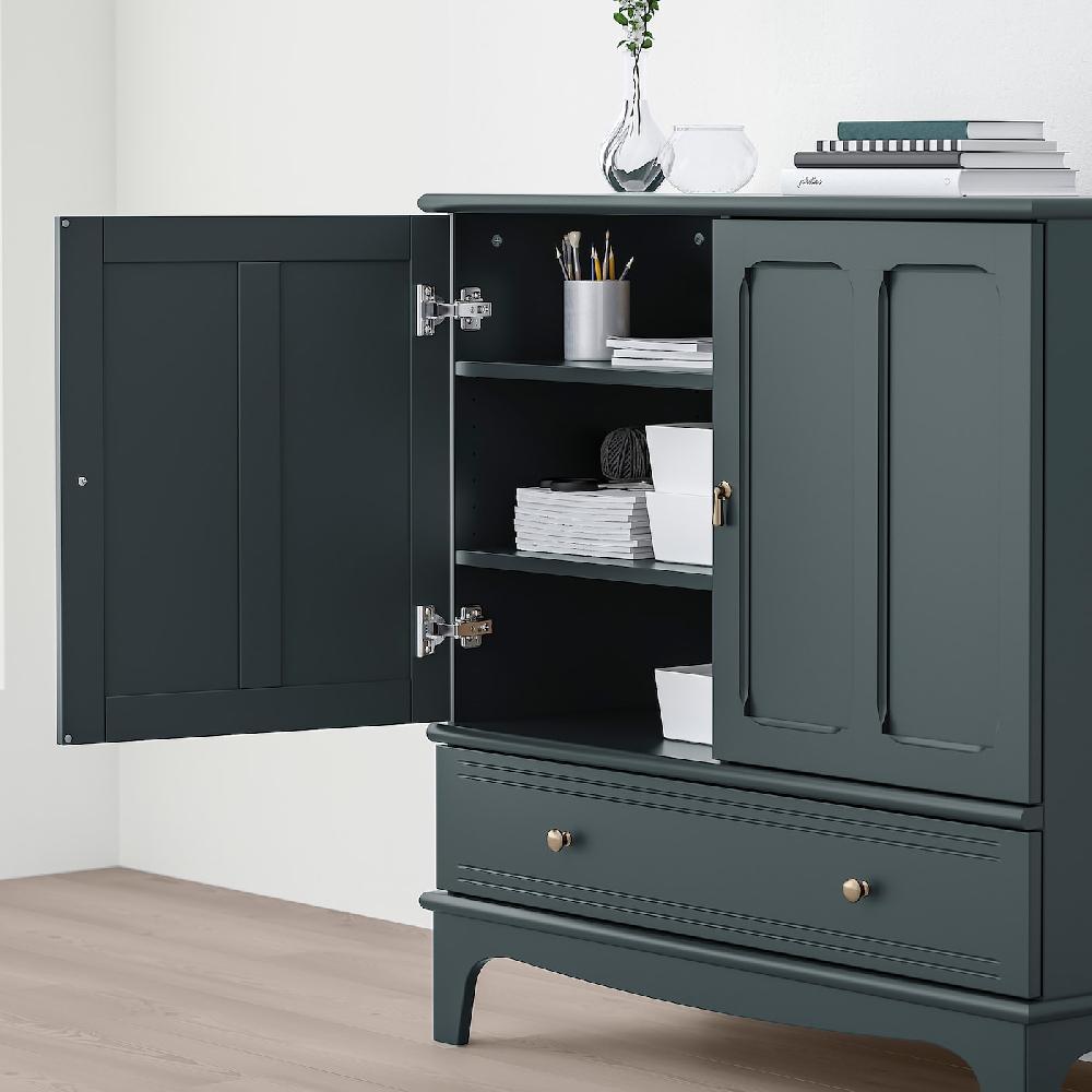 IKEA LOMMARP Schrank dunkel blaugrün 102x101 cm Riesige Rabatte