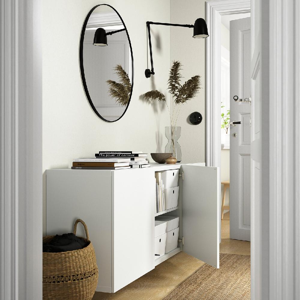 IKEA BESTÅ Schrankkombination für Wandmontage weiß/Lappviken weiß 180x42x64 cm 50% Rabatt mit kostenlosem Versand