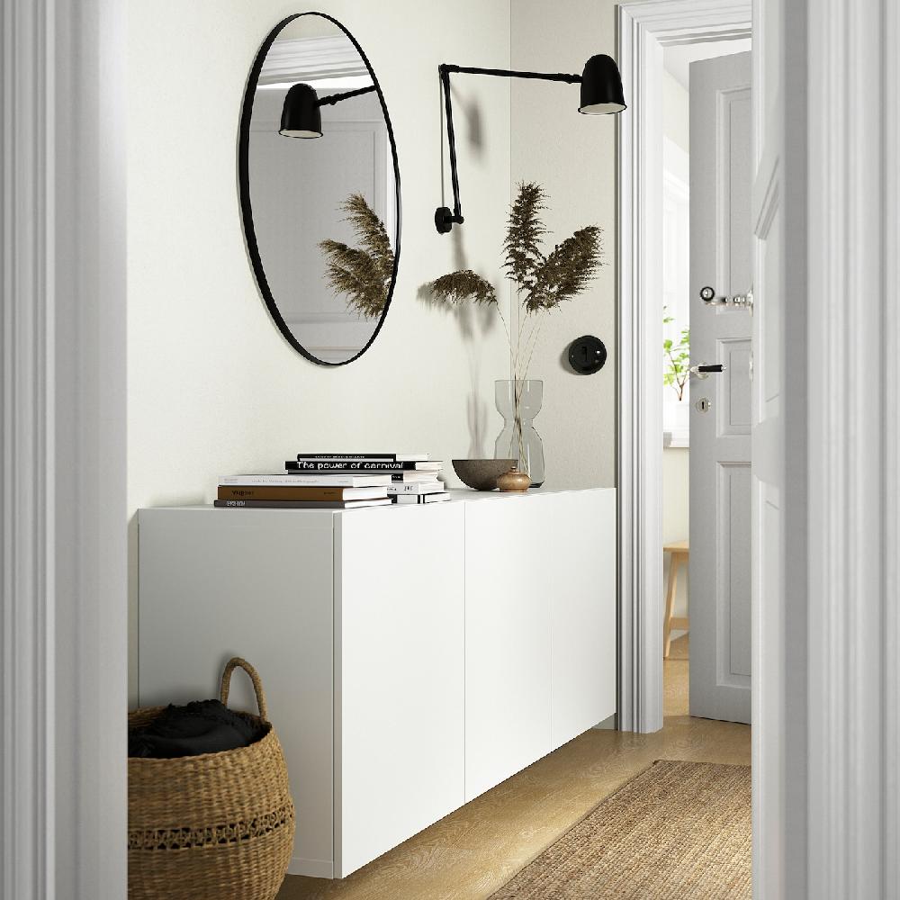 IKEA BESTÅ Schrankkombination für Wandmontage weiß/Lappviken weiß 180x42x64 cm 50% Rabatt mit kostenlosem Versand