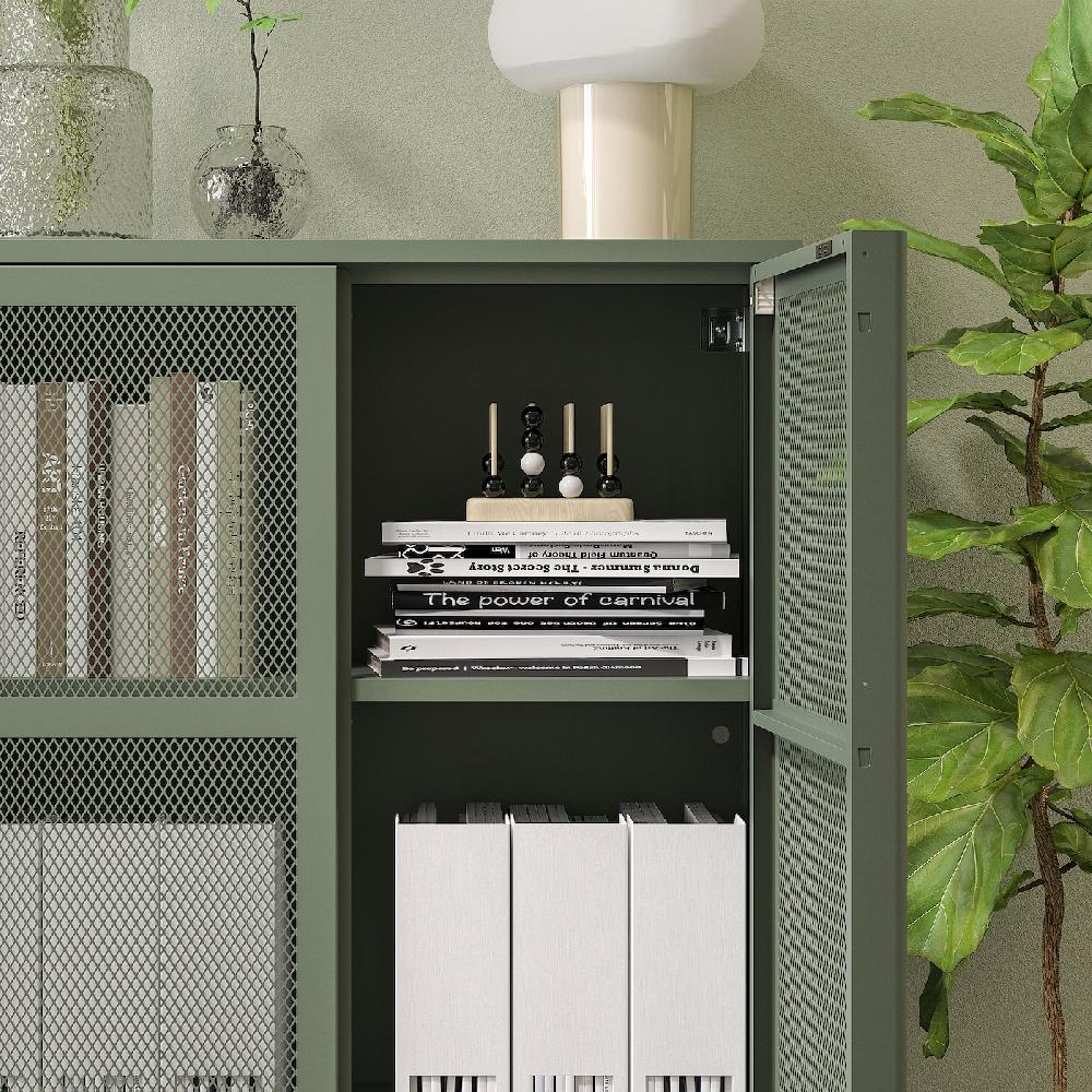 IKEA IVAR Schrank mit Türen graugrün Netz 160x30x83 cm Begrenzt auf 3 Tage