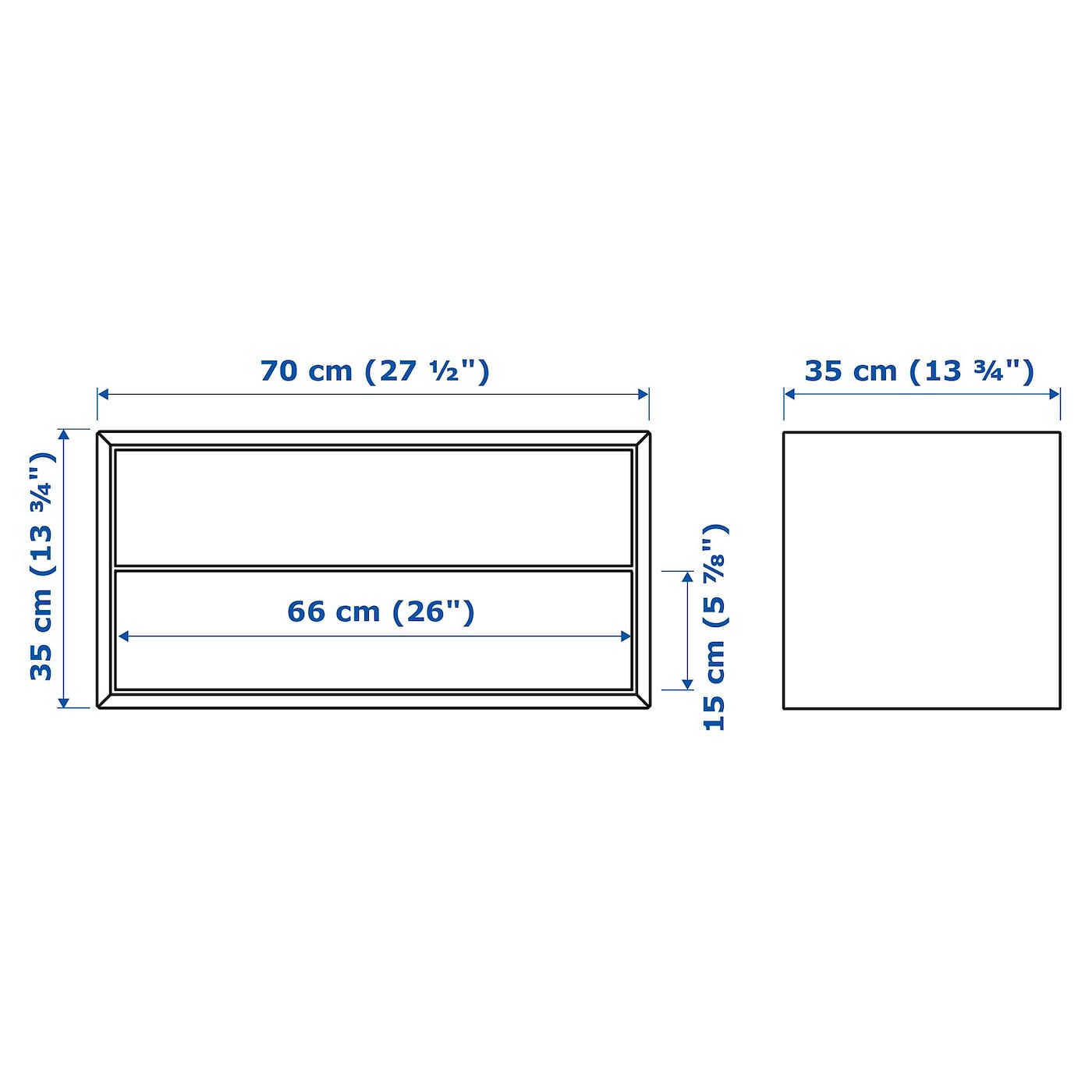 IKEA EKET Schrank mit 2 Schubladen weiß 70x35x35 cm Black Friday Preise
