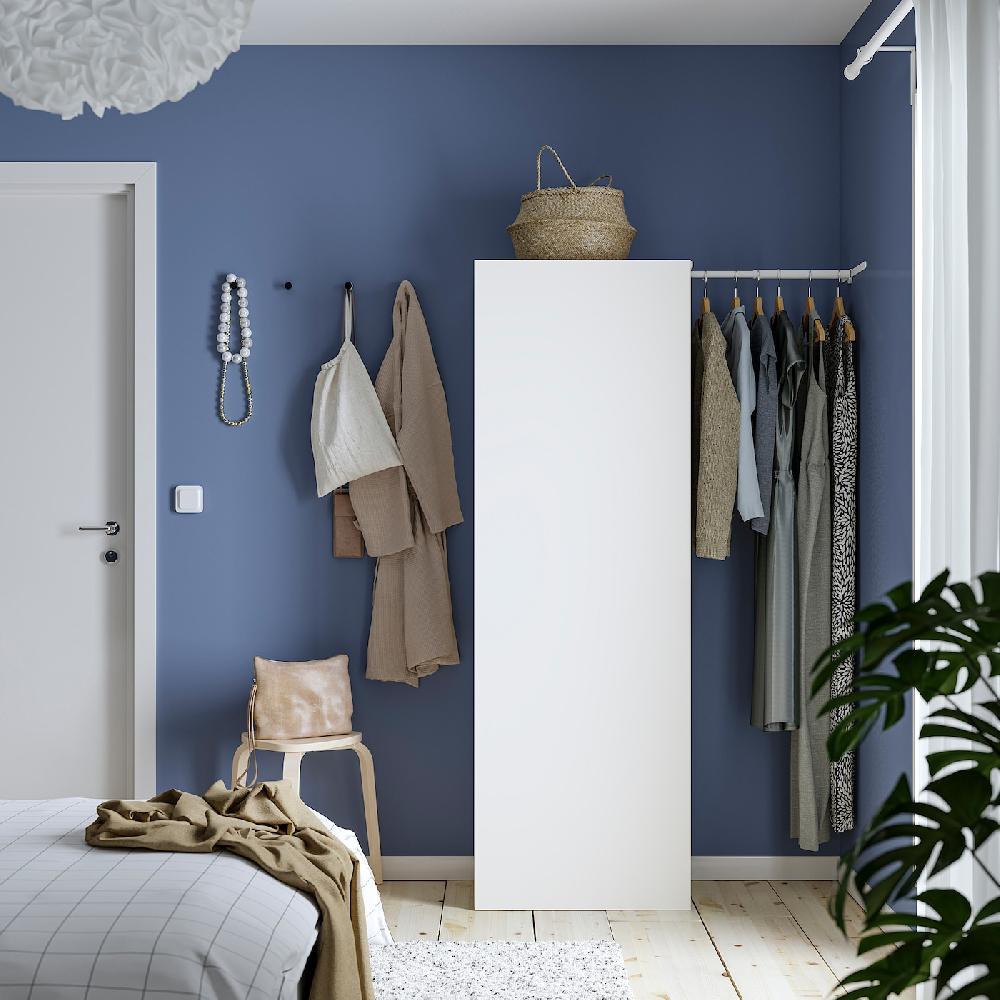 IKEA PLATSA Kleiderschrank mit Tür weiß/Fonnes weiß 90-107x42x181 cm zollfrei