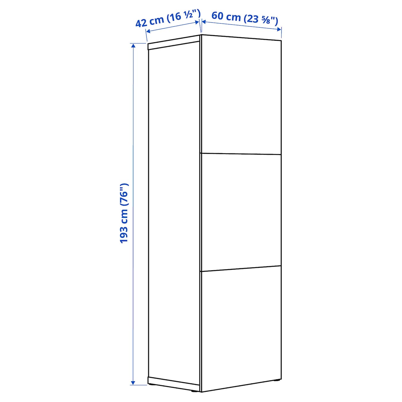 IKEA BESTÅ Regal mit Türen weiß Lappviken/weiß 60x42x193 cm 50% Rabatt für begrenzte Zeit
